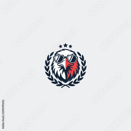 Patriotic Eagle Crest Badge