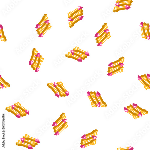 Bild auf Leinwand arrows bolts isometric seamless pattern