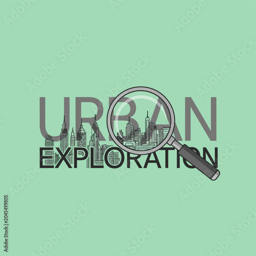 Urban Exploration Magnified Cityscape
