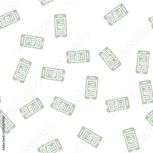 Fotografie electronic ticket e-ticket glyph vector seamless pattern