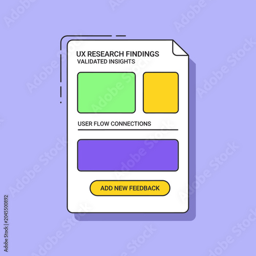 UX Research Findings Document with User Flow