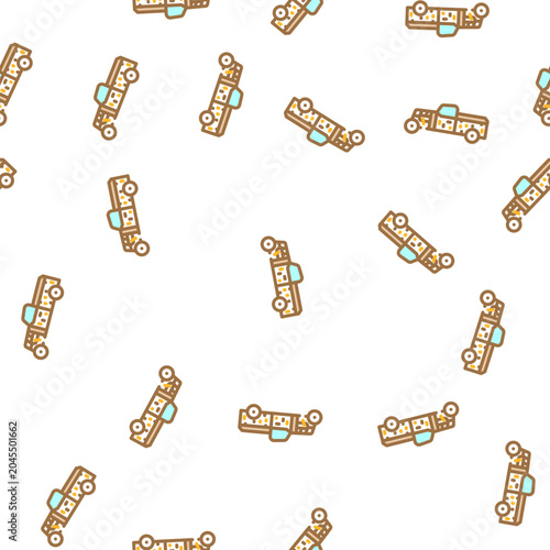 Foto rat rod car vector seamless pattern rat rod car sign illustration