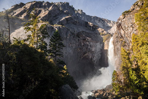 Winter Roaring Lower Yosemite Falls, Yosemite National Park, California