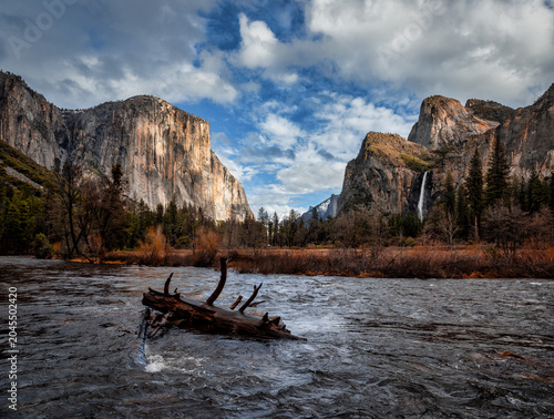 Full Frame Yosemite Valley View Winter, Yosemite National Park, California