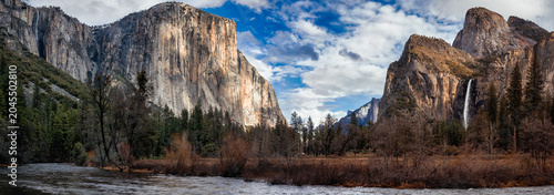 Panoramic Yosemite Valley View Winter, Yosemite National Park, California