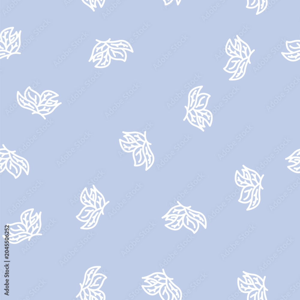 Naklejka premium leaf wing line seamless pattern leaf wing thin line illustration