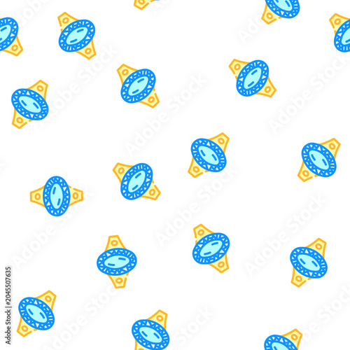 Canvas Print ring with magic diamond vector seamless pattern ring with magic diamond sign ill