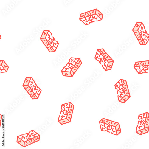 Foto defective brick vector seamless pattern defective brick sign illustration