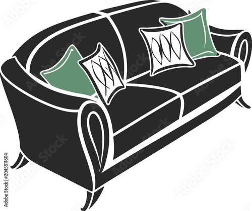 bed and pillows