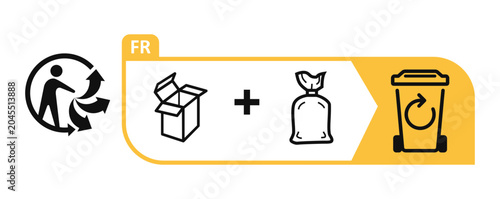 Triman Logo recycling in France
