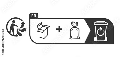 Triman Logo recycling in France
