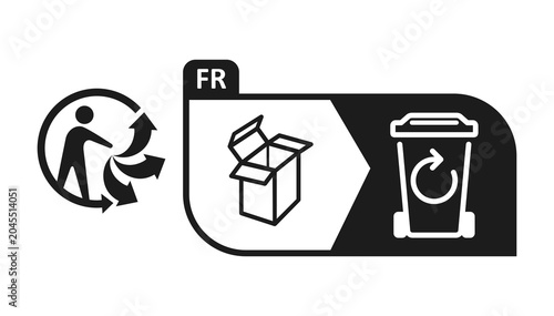 Triman Logo recycling in France