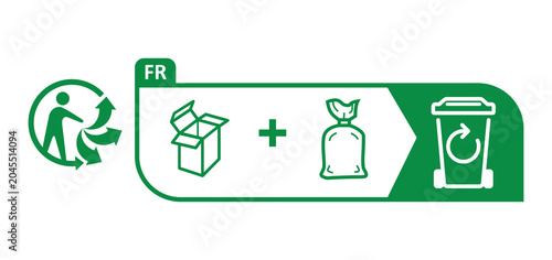 Triman Logo recycling in France