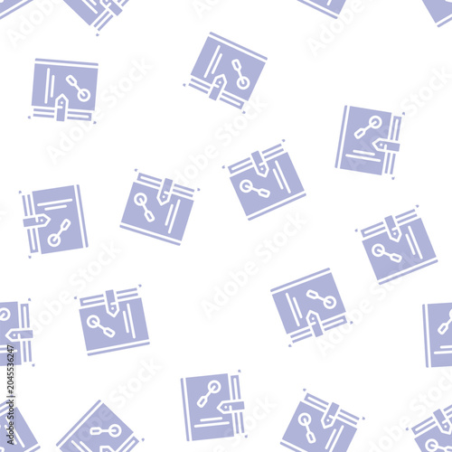 Foto book magical literature glyph vector seamless pattern