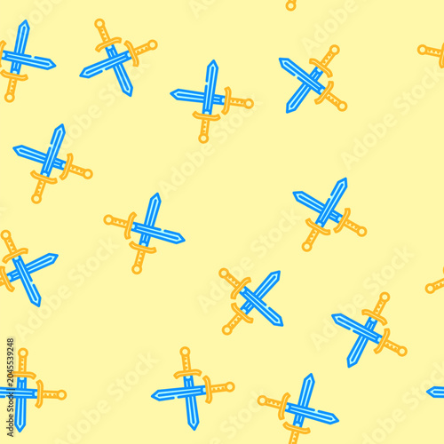 crossed swords heraldic vector seamless pattern crossed swords heraldic sign illustration