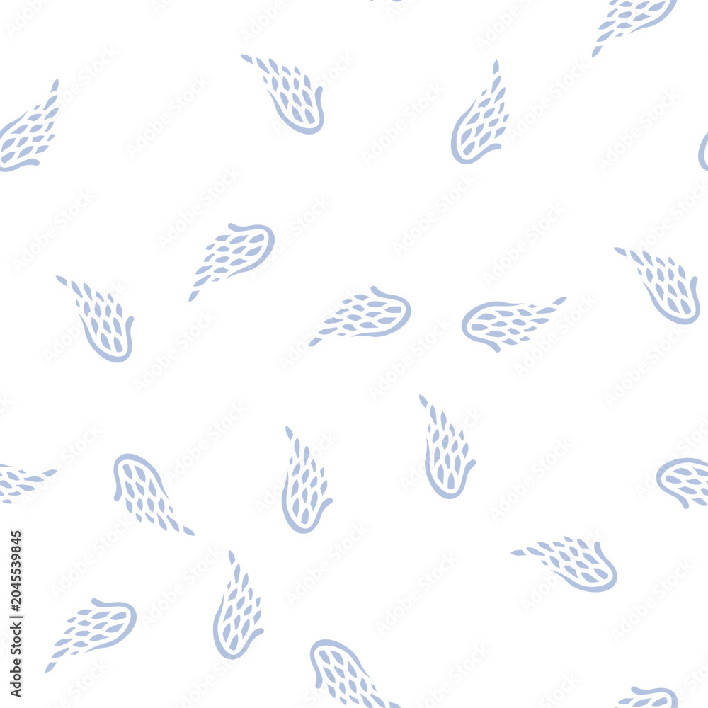 Naklejka premium angel wing glyph vector seamless pattern. angel wing thin illustration