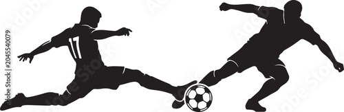 Silhouette of Sliding Interception Duel