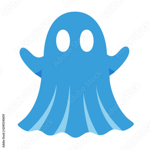 Cute blue ghost icon