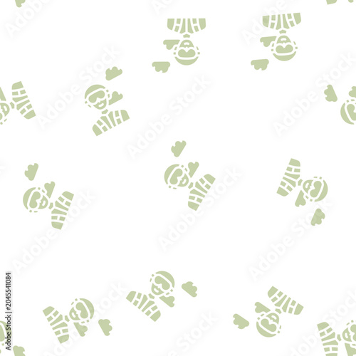 Quadro su tela paratrooper worker glyph vector seamless pattern