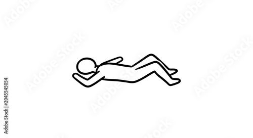 Fotografija Person lying on back relaxed.