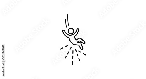 Foto Person Skydiving Free Falling Down.