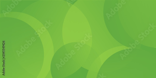 Abstract green and yellow gradient background with circle lines. Modern simple dynamic circles shapes element