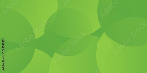 Abstract green and yellow gradient background with circle lines. Modern simple dynamic circles shapes element