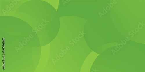 Abstract green and yellow gradient background with circle lines. Modern simple dynamic circles shapes element