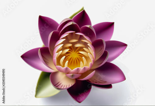Waterlily or lotus flower illustration