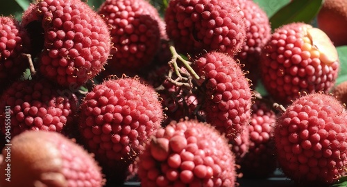 Lychee tropical fruit. Fresh ripe healthy lychees