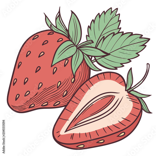 strawberry on a white background