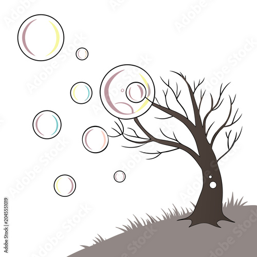 vector illustration of an abstract tree