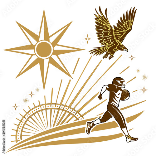 vector illustration of a man with sword