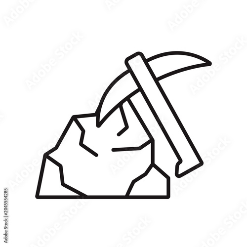 Photos archaeological dig icons minimalist flat style design, archaeological dig Vector