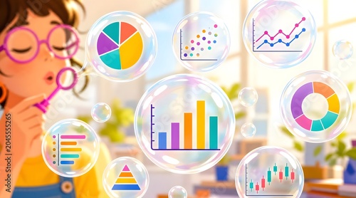 Business Analytics Dashboard Visualization Through Magnifying Glass