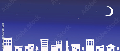 街並みの夜景のシンプルな背景テンプレート