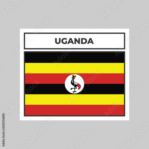 National Flag of Uganda Illustration Design