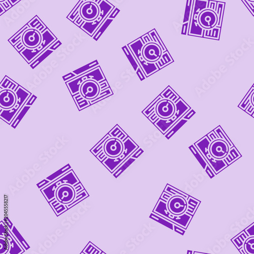 Billede på lærred dwell time seo glyph vector seamless pattern
