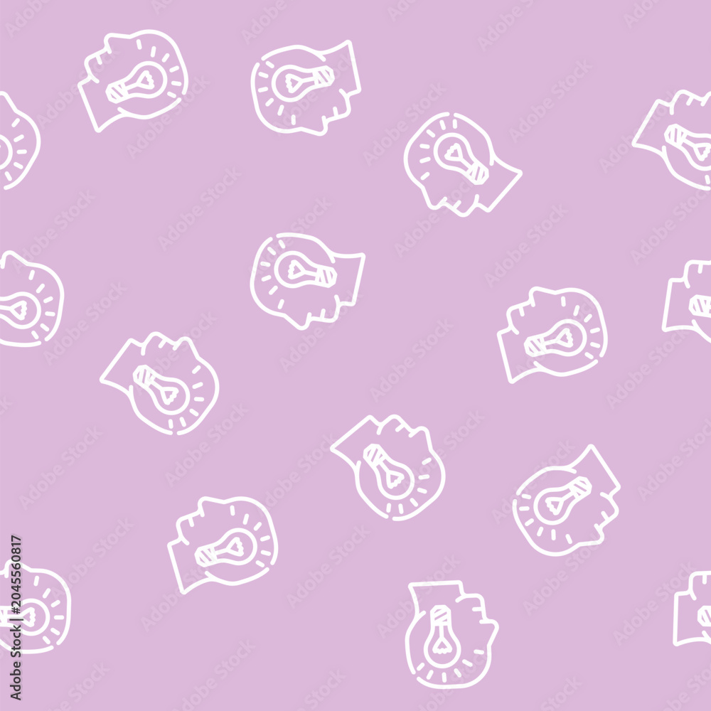 Obraz premium idea for production line seamless pattern idea for production thin line illustration