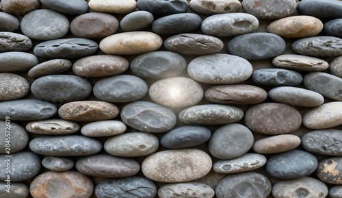 Glowing Center Stone Pebble Wall Texture