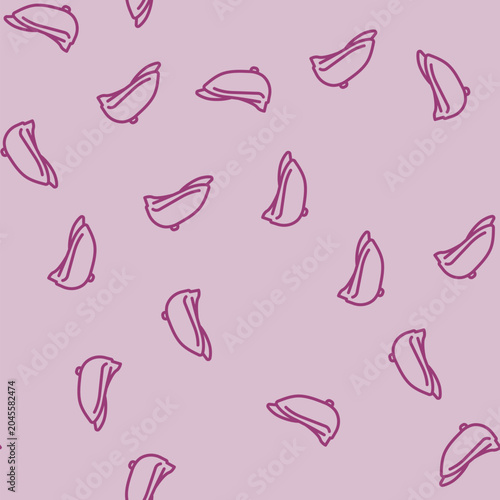 Foto newsboy hat cap line seamless pattern newsboy hat cap thin line illustration