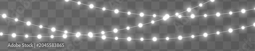 Cuadro en lienzo Christmas string lights decoration PNG
