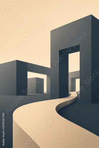 Architectural Flow Systems – Abstract Monumental Vector Collection.