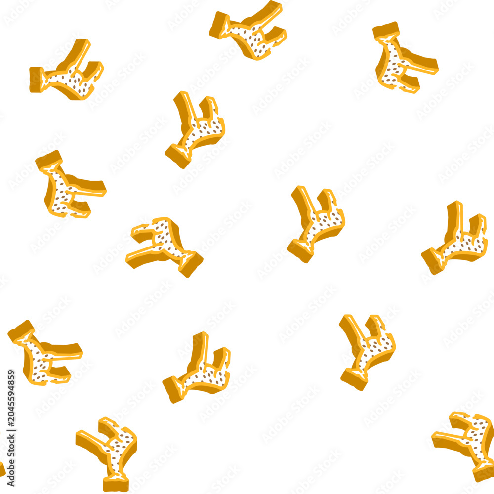 Fototapeta premium giraffe animal isometric seamless pattern. giraffe animal sign illustration