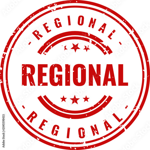 Regional stamp grunge effect isolated on white business and location marking