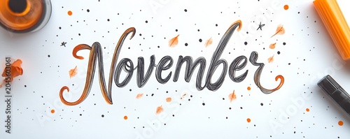 Hand-lettered word 