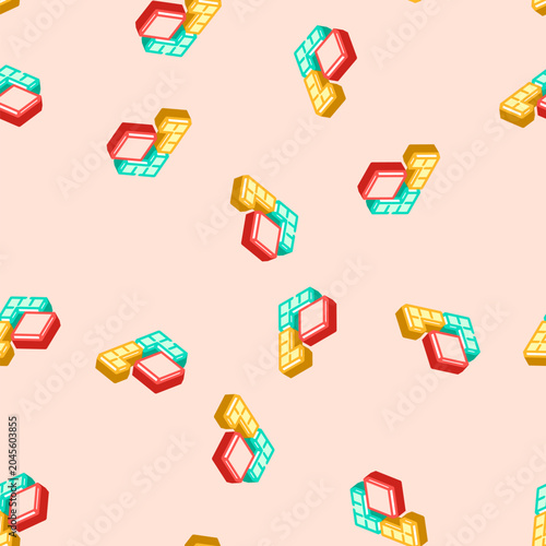 Foto modular components isometric seamless pattern