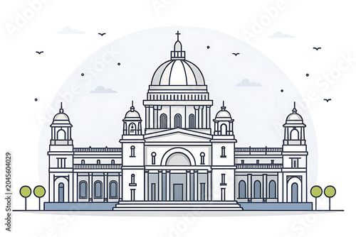 Victoria Memorial, Kolkata, minimal vector architecture