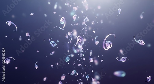 Sparkling water droplets in sunlight ocean.