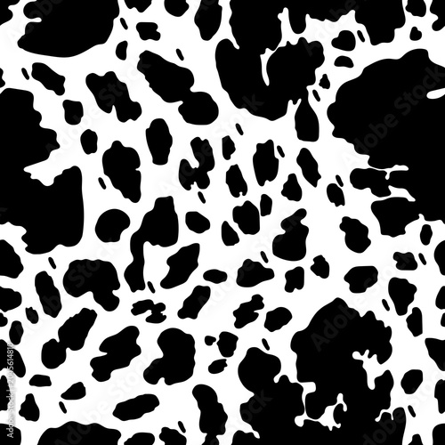 Cow print pattern animal seamless. Cow skin abstract for printing, cutting, and crafts Ideal.